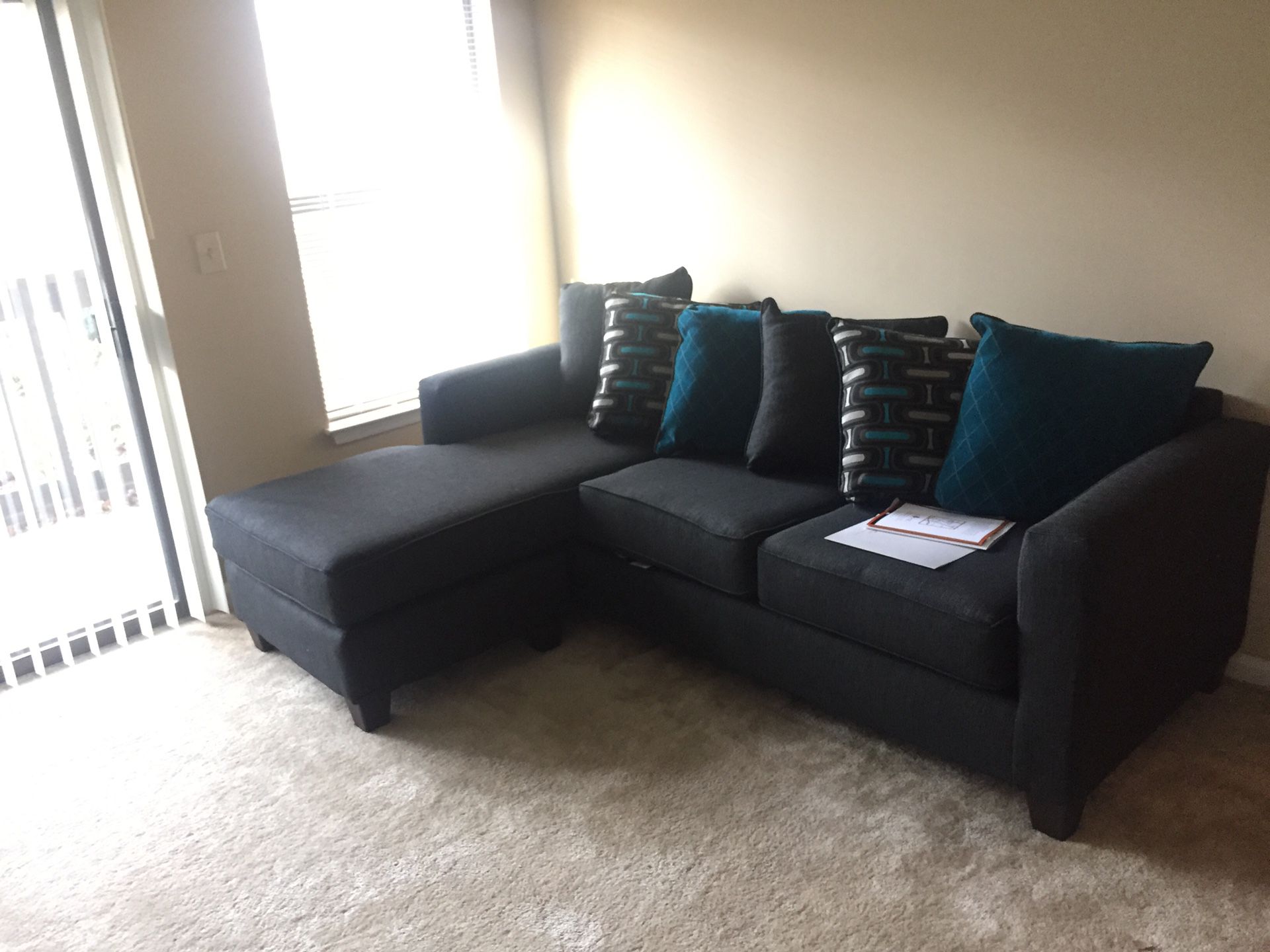 Sectional couch for sale! Very light use! (Pillows included)