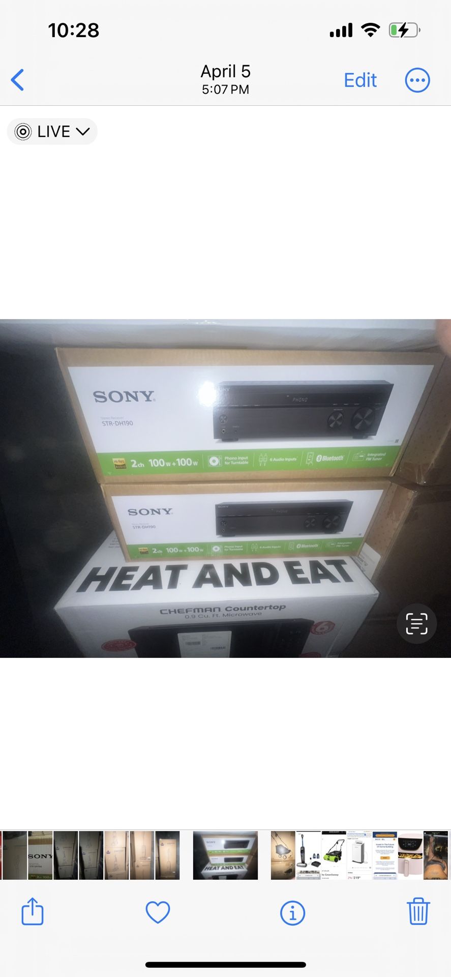 Sony STR DH190 Home Theater Reciever Bluetooth Phono Aux Input