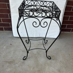 Metallic Metal Plant Stand 