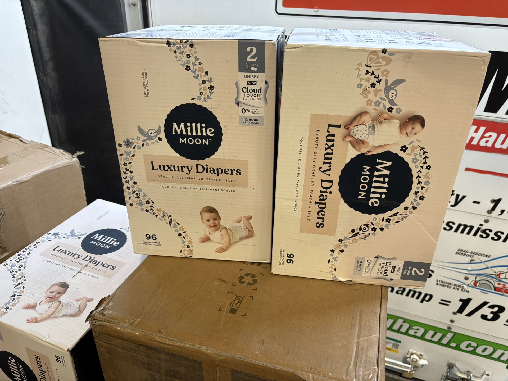 3 boxes Millie Moon Luxury Disposable Diapers