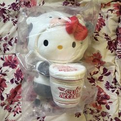Kidrobot Hello Kitty x Nissin Cup Noodle Cow Plush 