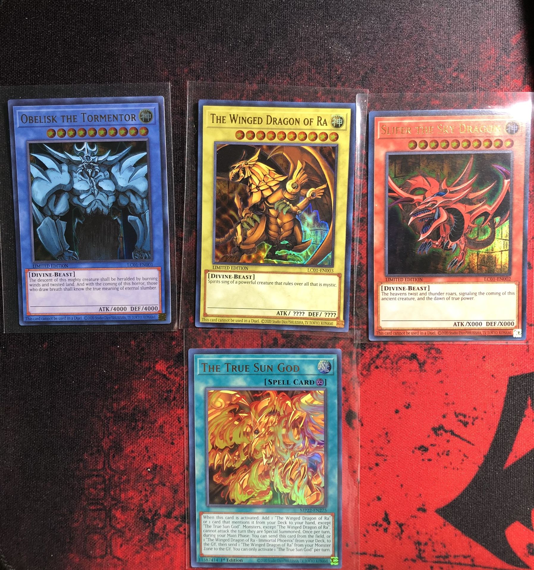 Yugioh Egyptian God Cards Bundle Limited Edition