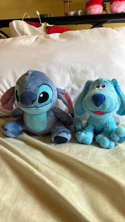 Disney stitch and Nickelodeon Blue’s Clues plushy