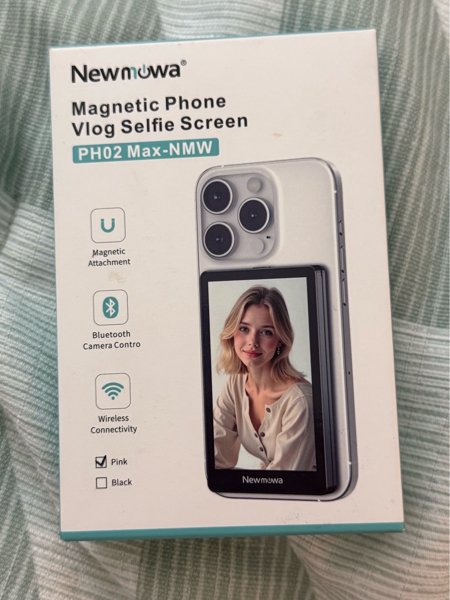 Newmowa digital pink magnetic phone vlog selfie monitor screen for iPhone (technology) mirror screen