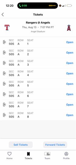 Angel tickets 8 tickets