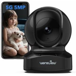 Security Camera, IP Camera, WiFi Home Indoor Camera for Baby/Pet/Nanny, 2 Way Audio Night Vision, Compatible with Alexa, with TF Card Slot and Cloud, 
