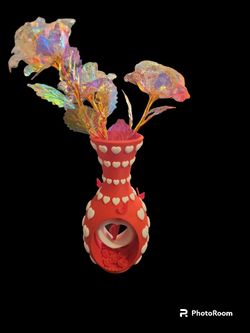 Valentine's face with flowers