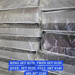 Full Mattress And Box Spring $140 All Sizes Ava