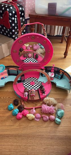 LOL Doll Case- Opens To Beauty Salon- Dolls And Accessories 