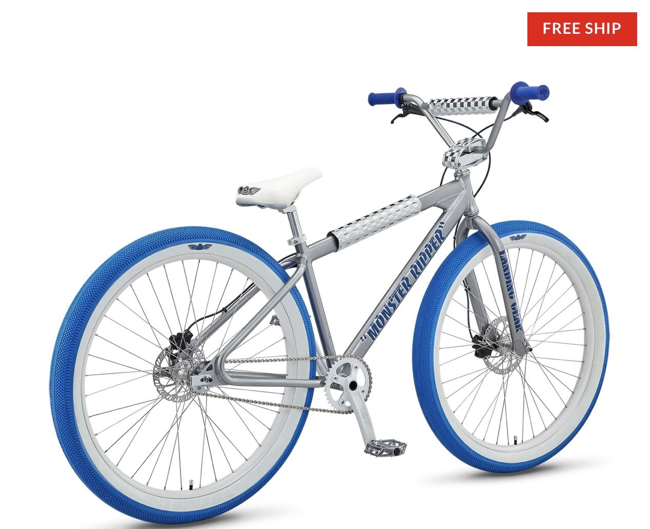 SE Bikes Monster Quad 29 BMX Bike Arctic White