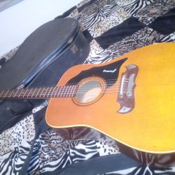 Vintage 1960s Framus Acoustic Dreadnaught Natural With Case