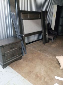 Dark Wood Bedroom Set with Nightstand
