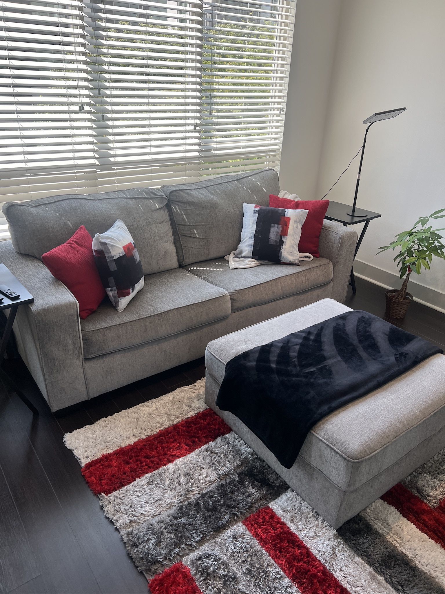 Gray Altori Queen Sleeper Couch w/ Ottoman
