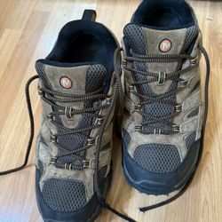 Merrell Men's Moab 2 Mid Comfort Waterproof Hiking Boots Earth Brown, Size 11.5