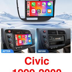 Wireless apple car play 9” for Civic 1(contact info removed) ,bluetooth,FM,GPS,WIFI🔥$96🔥only 