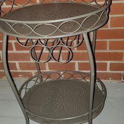 Steel Grey Oval Table.    Pickup Only