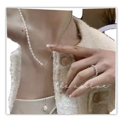 pearl necklace 18k korea lenth20inch