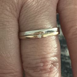 Two Tone Gold Diamond Ring