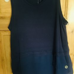 Michael Kors New Sleeveless Navy Top. Med