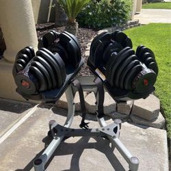 Bow Flex Adjustable Dumbbells Shirt  1090lbs