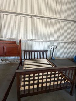 Queen wooden bed frame