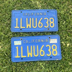 California License Plates 1LWU638