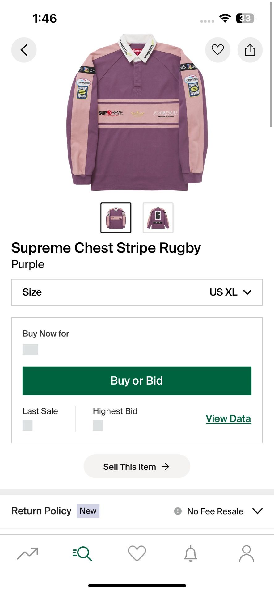 Supreme Chest Striped Rugby Shirt