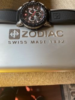 Zodiac ZMX -02 Men's “Racer” Stainless Steel Black Rubber Strap