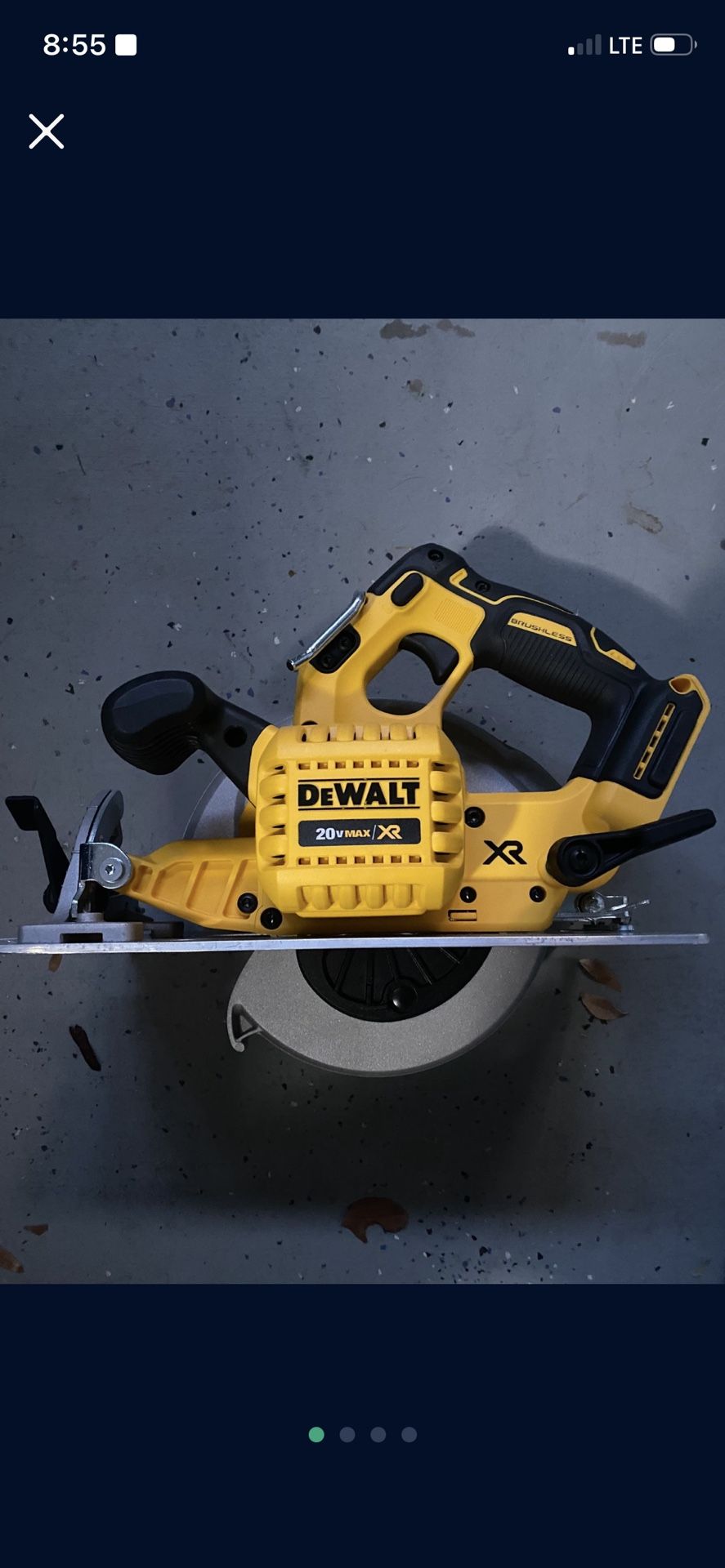 Dewalt 20V Max XR 7-1/4” Brushless Circular Saw with new blade (tool only) DCS570