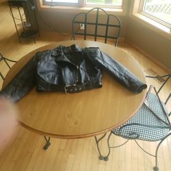 Women's Vintage Leather Biker Jacket