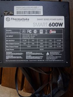 600w thermaltake power supply