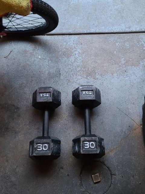 Set Of 35lbs Hex Dumbbells