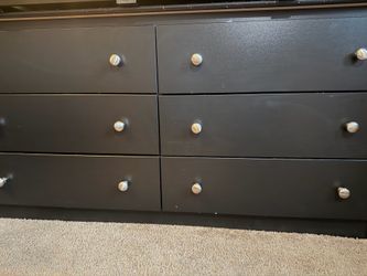 Black 6-drawer Dresser $50