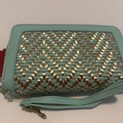 Target Turquoise/Gold Wallet