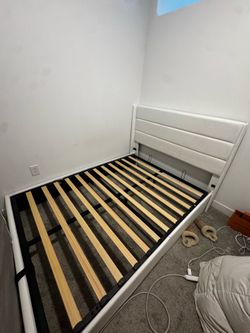 Full Size White Viral Bed Frame