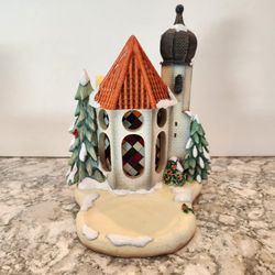 Vintage Goebel Hummel - Wintertime Chapel - Musical Stained Glass Building, New In Box, 7.5" H