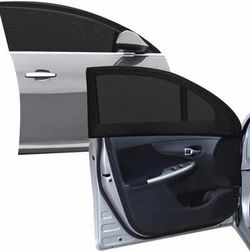 2pcs, Breathable Mesh Car Window Screen Streched Up To 40"