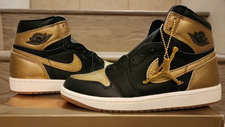 Air Jordan 1 Retro High OG BLACK GOLD New
