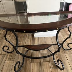 Half Moon Glass Table