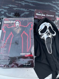 1 Additional Chrome Mask of Ghost Face =2 and 1 Costume - Original