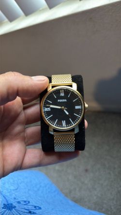 Gold/Black Fossil Watch