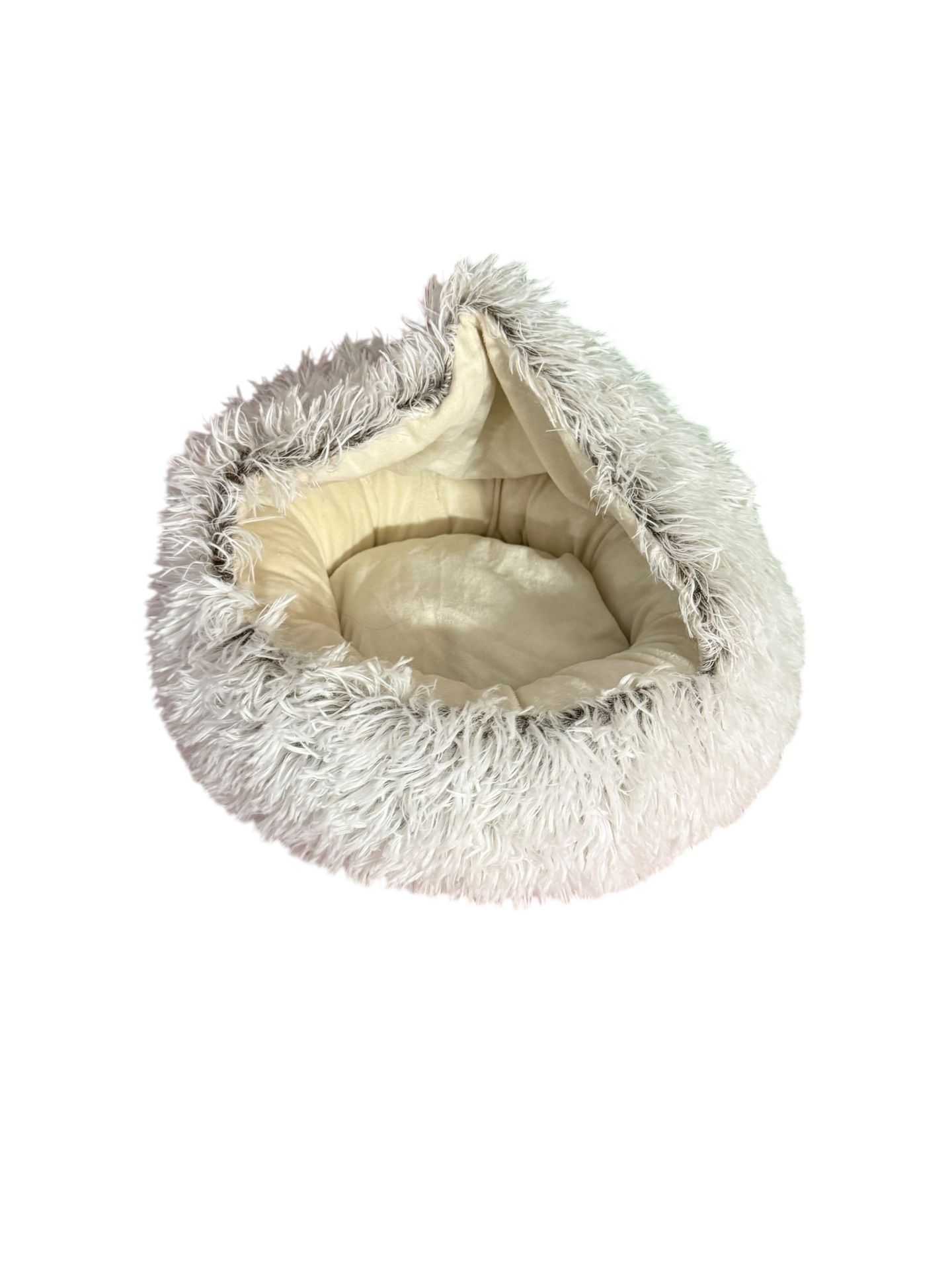 Fluffy Dome Pet Bed – Like New, Approx. 15” x 11”