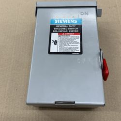 SIEMENS -  General Duty 60 Amp 2-Pole 2-Wire 240-Volt Non-Fusible Outdoor Safety Switch RBPU