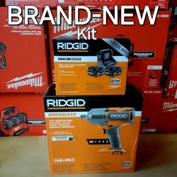 RIDGID
18V Brushless Cordless 3/4 in. High Torque Impact Wrench W/ (2) Batteries 4.0 Ah And Charger 