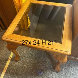 Glass top end table
