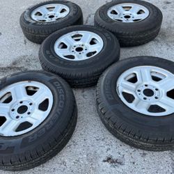 16” Set Of 5 Jeep Wrangler Wheels Rims Tires We Finance Factory Package Grand Cherokee 