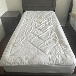 Twin bed Frame Head Board & Mattress