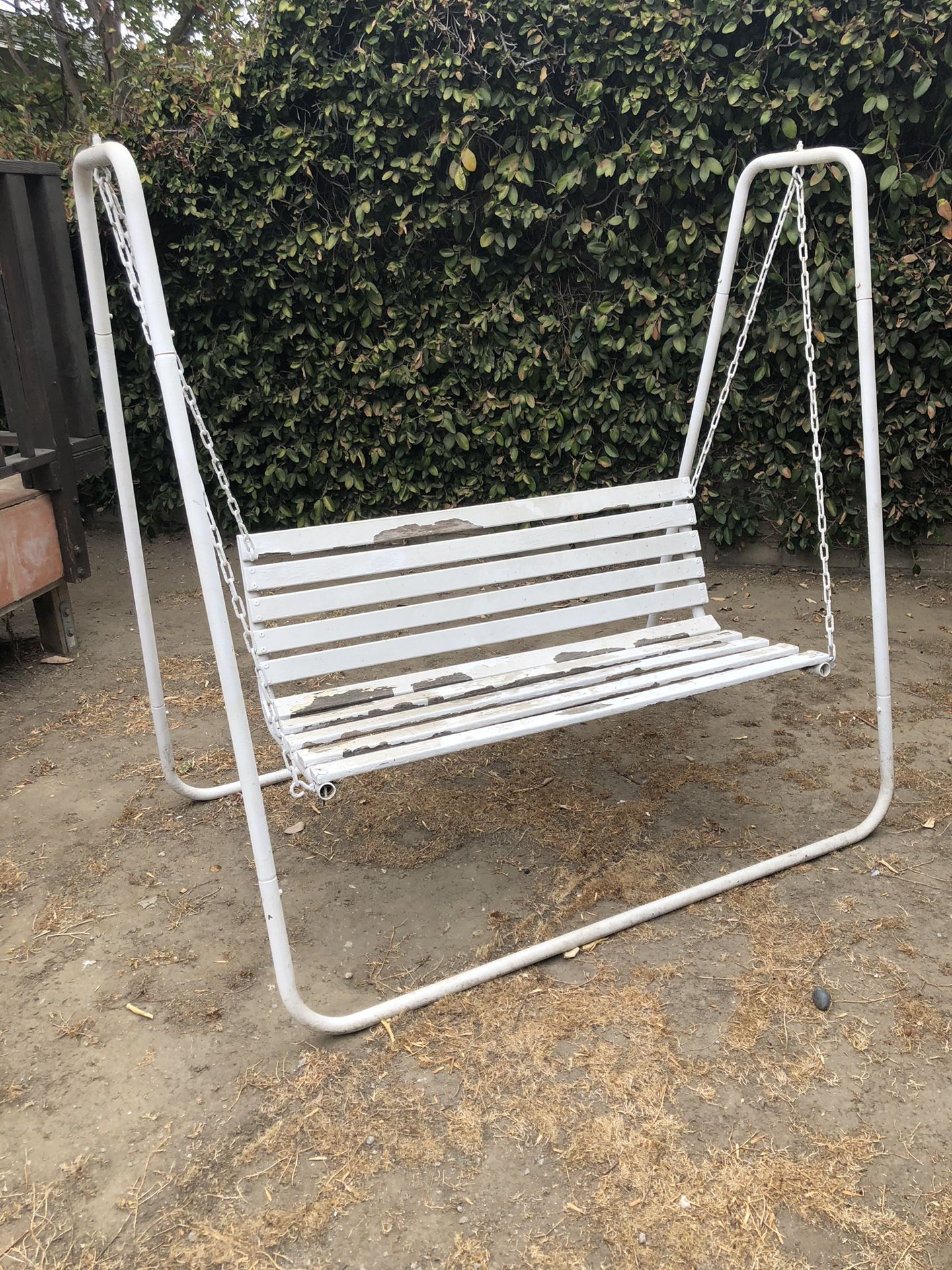 Wooden/Iron love seat patio swing