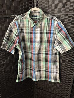 Men's Chaps Classic-Fit Short-Sleeve Button-Down Shirt Men’s XL
