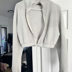 Faux Fur Crop Sweater